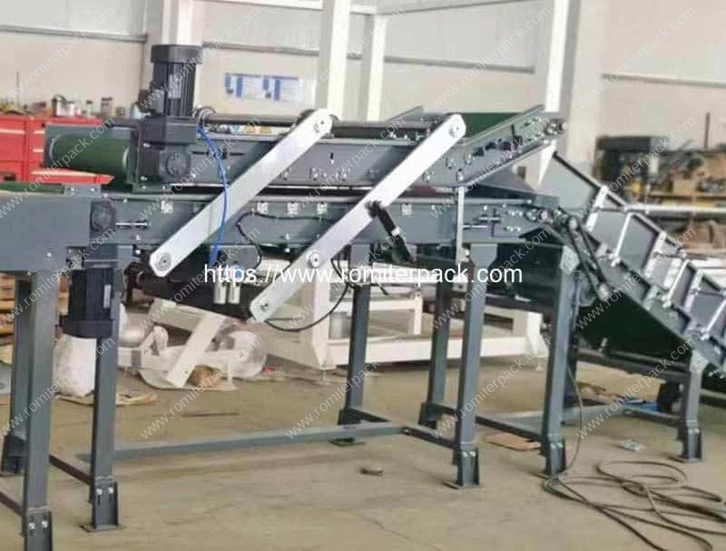 bags flattening conveyor line